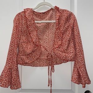 NEW Tie Front Top Long Sleeve